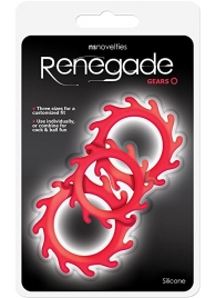 Набор из 3 красных эрекционных колец Renegade Gears - NS Novelties - в Архангельске купить с доставкой