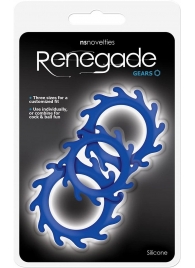 Набор из 3 синих эрекционных колец Renegade Gears - NS Novelties - в Архангельске купить с доставкой