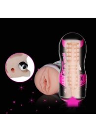 Мастурбатор-вагина Sex In A Can Vibra Vagina Tunnel - Lovetoy - в Архангельске купить с доставкой