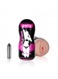 Мастурбатор-вагина Sex In A Can Vibra Vagina Tunnel - Lovetoy - в Архангельске купить с доставкой
