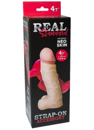 Реалистичная насадка с мошонкой REAL Standard - 15,5 см. - LOVETOY (А-Полимер) - купить с доставкой в Архангельске