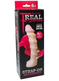 Насадка REAL Standard со спиралевидным узором - 19 см. - LOVETOY (А-Полимер) - купить с доставкой в Архангельске