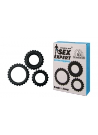 Набор из 3 эрекционных колец Sex Expert - Sex Expert - в Архангельске купить с доставкой