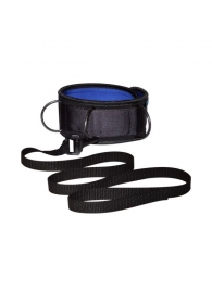 Чёрно-синий неопреновый ошейник с поводком - Sitabella - купить с доставкой в Архангельске