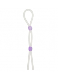 Прозрачное эрекционное кольцо-лассо SILICONE LASSO COCK RING DUAL BEADS - NMC - в Архангельске купить с доставкой