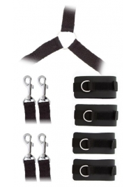 Комплект наручников и поножей LUXURIOUS BED RESTRAINT CUFF SET - Blush Novelties - купить с доставкой в Архангельске