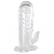Прозрачная гелевая насадка с клиторальным отростком - 13 см. - Toyfa Basic - в Архангельске купить с доставкой