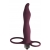 Бордовая вибронасадка для двойного проникновения Flirtini - 15,9 см. - Lola Games - купить с доставкой в Архангельске
