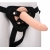 Телесный страпон на черных трусиках STRAP ON REAL DILDO - 20 см. - Dream Toys - купить с доставкой в Архангельске