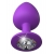 Фиолетовая анальная пробка со стразом Her Little Gem Large Plug - 9,5 см. - Pipedream - купить с доставкой в Архангельске