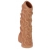 Телесная насадка с венками и открытой головкой Nude Sleeve M - 12 см. - KOKOS - в Архангельске купить с доставкой