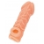 Телесная закрытая насадка с венками Cock Sleeve Size L - 17,6 см. - KOKOS - в Архангельске купить с доставкой