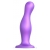 Фиолетовая насадка Strap-On-Me Dildo Plug Curvy size L - Strap-on-me - купить с доставкой в Архангельске