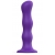 Фиолетовая насадка Strap-On-Me Dildo Geisha Balls size M - Strap-on-me - купить с доставкой в Архангельске