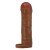 Коричневая насадка-удлинитель на пенис Bunion - 16,5 см. - Baile - в Архангельске купить с доставкой