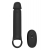 Черная насадка-удлинитель с вибрацией Vibrating Extender With Remote - Dream Toys - в Архангельске купить с доставкой