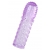 Фиолетовая рельефная насадка на пенис - 13,5 см. - A-toys - в Архангельске купить с доставкой