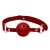 Красный кляп-шар Discretion на регулируемых ремешках - Adrien Lastic - купить с доставкой в Архангельске