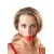 Силиконовый кляп-шар на чёрных ремешках Red Gag silicone - Orion - купить с доставкой в Архангельске