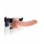 Телесный полый страпон с вибрацией Vibrating Hollow Strap-On with Balls - 24 см. - Pipedream - купить с доставкой в Архангельске