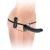 Черный страпон с вагинальной пробкой Deluxe Vibrating Penetrix Strap-On - 19 см. - Pipedream - купить с доставкой в Архангельске