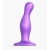 Фиолетовая насадка Strap-On-Me Dildo Plug Curvy size M - Strap-on-me - купить с доставкой в Архангельске
