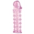 Гелевая розовая насадка на фаллос с шипами - 12 см. - Toyfa Basic - в Архангельске купить с доставкой