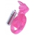Розовая вибронасадка со стимулятор клитора   Язычок - Toyfa Basic - в Архангельске купить с доставкой