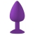 Большая фиолетовая анальная пробка Emotions Cutie Large с голубым кристаллом - 10 см. - Lola Games - купить с доставкой в Архангельске