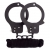 Чёрные наручники из листового металла в комплекте с веревкой BONDX METAL CUFFS LOVE ROPE SET - Dream Toys - купить с доставкой в Архангельске