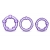 Набор из 3 фиолетовых эрекционных колец Stay Hard Beaded Cockrings - Blush Novelties - в Архангельске купить с доставкой