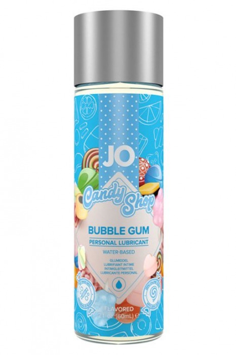 Смазка на водной основе Candy Shop Bubblegum с ароматом жвачки - 60 мл. - System JO - купить с доставкой в Архангельске
