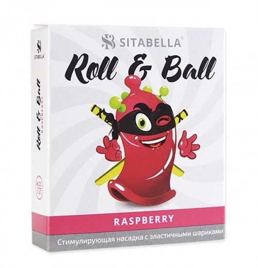 Стимулирующий презерватив-насадка Roll   Ball Raspberry - Sitabella - купить с доставкой в Архангельске