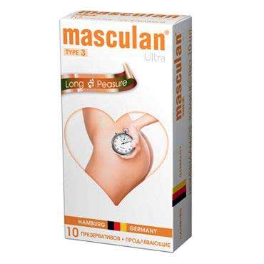 Розовые презервативы Masculan Ultra Long Pleasure с колечками, пупырышками и продлевающим эффектом - 10 шт. - Masculan - купить с доставкой в Архангельске