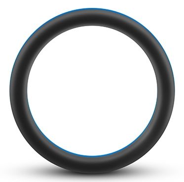 Черно-синее эрекционное кольцо Silicone Go Pro Cock Ring - Blush Novelties - в Архангельске купить с доставкой