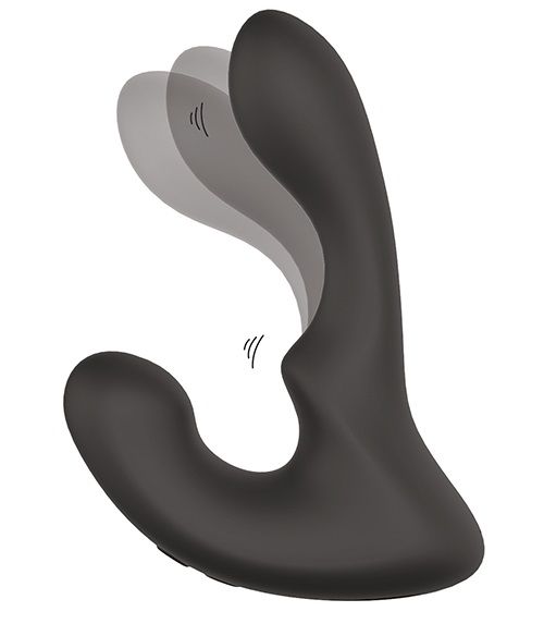 Чёрный массажер простаты с 2 моторами BOOTY ROCKER - Dream Toys - в Архангельске купить с доставкой