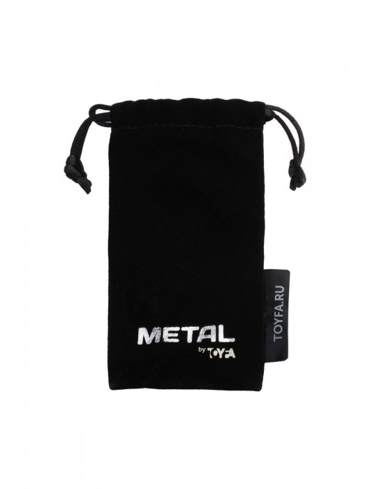 Серебристая коническая анальная пробка с красным кристаллом - 8 см. - ToyFa - купить с доставкой в Архангельске