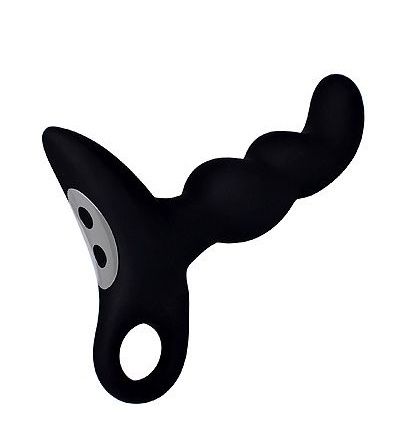 Черный силиконовый анальный вибромассажер-ёлочка Erokey - Erokay - в Архангельске купить с доставкой