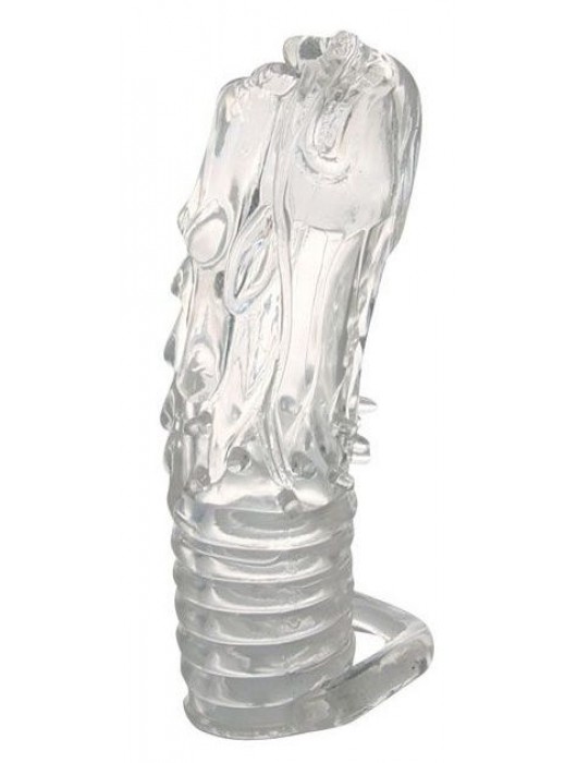 Закрытая прозрачная насадка в форме дракона с креплением-колечком - 14 см. - Erowoman-Eroman - в Архангельске купить с доставкой