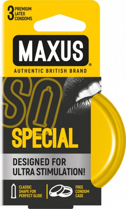 Презервативы с точками и рёбрами в железном кейсе MAXUS Special - 3 шт. - Maxus - купить с доставкой в Архангельске