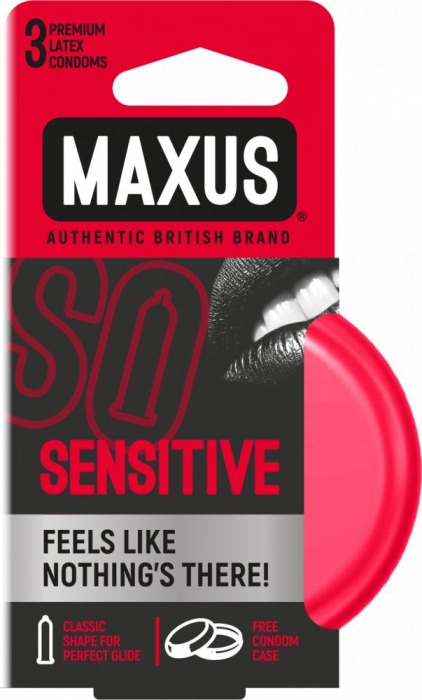 Ультратонкие презервативы в железном кейсе MAXUS Sensitive - 3 шт. - Maxus - купить с доставкой в Архангельске