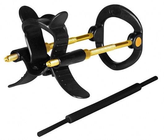 Черно-золотистый экстендер для пениса Sex Expert - Sex Expert - в Архангельске купить с доставкой