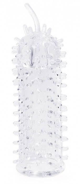 Закрытая рельефная насадка Crystal sleeve с усиками - 12 см. - Erowoman-Eroman - в Архангельске купить с доставкой
