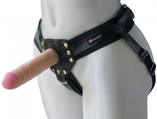 Черный пояс-трусики с двумя насадками  Экзотик-Linda  - 15,5 и 10,5 см. - LOVETOY (А-Полимер) - купить с доставкой в Архангельске