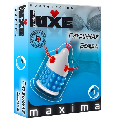 Презерватив LUXE Maxima  Глубинная бомба  - 1 шт. - Luxe - купить с доставкой в Архангельске