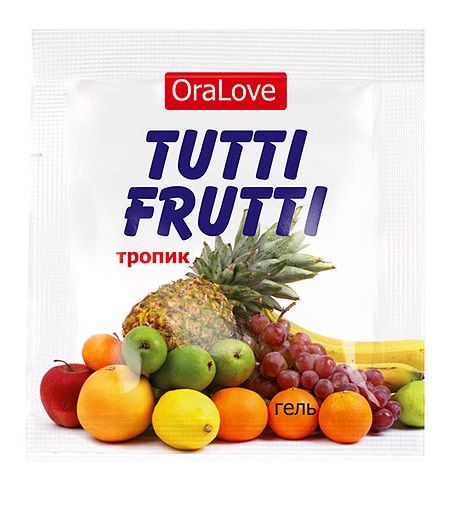 Пробник гель-смазки Tutti-frutti со вкусом тропических фруктов - 4 гр. - Биоритм - купить с доставкой в Архангельске