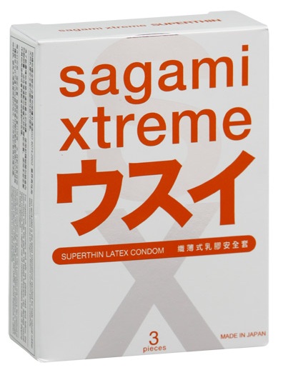 Ультратонкие презервативы Sagami Xtreme SUPERTHIN - 3 шт. - Sagami - купить с доставкой в Архангельске