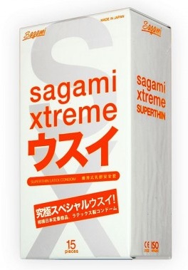 Ультратонкие презервативы Sagami Xtreme SUPERTHIN - 15 шт. - Sagami - купить с доставкой в Архангельске