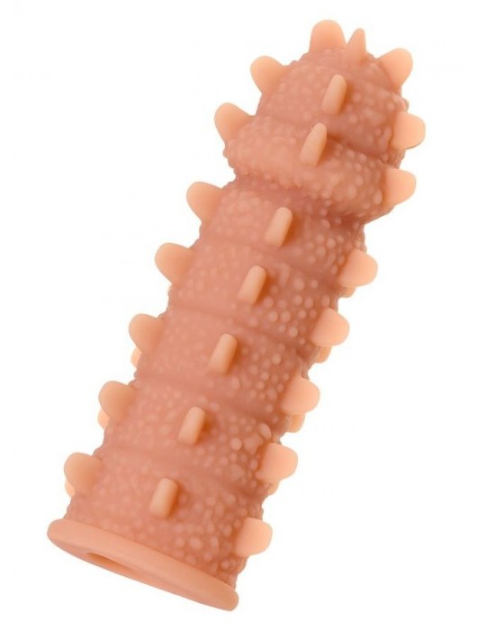 Телесная реалистичная насадка KOKOS Extreme Sleeve 04 с дополнительной стимуляцией - 12,7 см. - KOKOS - в Архангельске купить с доставкой