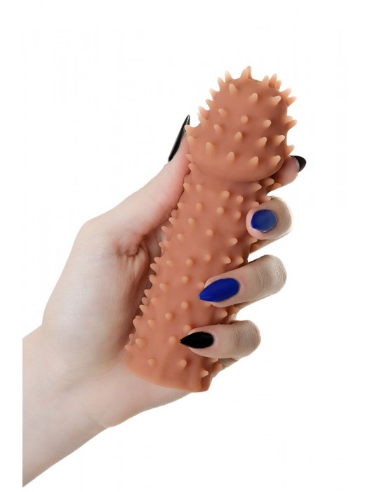 Телесная реалистичная насадка KOKOS Extreme Sleeve 07 с дополнительной стимуляцией - 12,7 см. - KOKOS - в Архангельске купить с доставкой